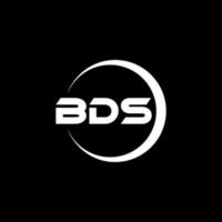 bds brief logo ontwerp in illustratie. vector logo, schoonschrift ontwerpen voor logo, poster, uitnodiging, enz.