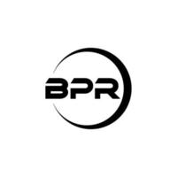 bpr brief logo ontwerp in illustratie. vector logo, schoonschrift ontwerpen voor logo, poster, uitnodiging, enz.