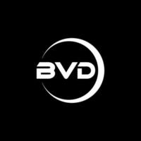 bvd brief logo ontwerp in illustratie. vector logo, schoonschrift ontwerpen voor logo, poster, uitnodiging, enz.