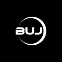 buj brief logo ontwerp in illustratie. vector logo, schoonschrift ontwerpen voor logo, poster, uitnodiging, enz.