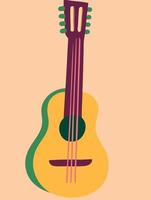 geel gitaar musical instrument vector