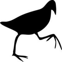 vector silhouet van vogel Aan wit achtergrond