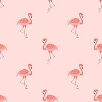 roze flamingo naadloos patroon schattig ontwerp voor meisjes roze achtergrond. tropisch zomer flamingo afdrukken. exotisch gemakkelijk ornament, behang, textiel, girkig vrouw textuur. vector illustratie.