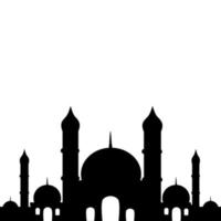 moskee silhouet Islamitisch ornament vector