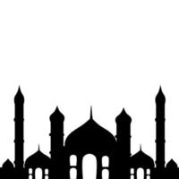 moskee silhouet Islamitisch ornament vector