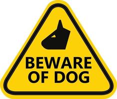 pas op van hond teken. waarschuwing bewaker hond symbool. vlak stijl. vector