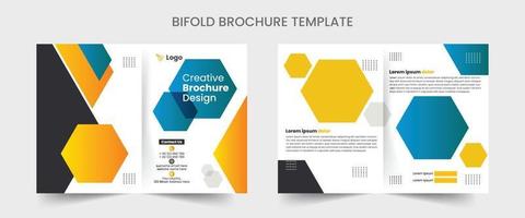 bedrijf tweevoudig brochure of tijdschrift Hoes ontwerp sjabloon. gemakkelijk en schoon kleurrijk Pagina's brochure ontwerp bedrijf thema. vector