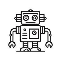 robot schets icoon vector, generatief ai vector