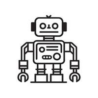 robot schets icoon vector, generatief ai vector