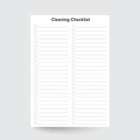 schoonmaak controlelijst, schoonmaken planner,schoonmaak gids, schoonmaken sjabloon, schoonmaken routinematig, wekelijks schoonmaak schema, afdrukbaar schoonmaak checklist vector