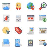 zakelijke en online marketing icon set vector