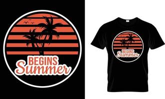 zomer, vakantie, typografie, surfing t-shirt ontwerp vector