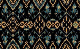 etnisch abstract ikat patroon. naadloos patroon in stam, volk borduurwerk, Mexicaans stijl. aztec meetkundig kunst ornament print ontwerp voor tapijt, behang, kleding, inpakken, kleding stof, omslag, textiel vector