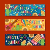 festa junina festival banner vector