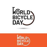 wereld fiets dag. juni 3. vakantie concept. sjabloon voor achtergrond vector
