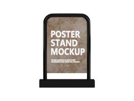 poster staan mockup 3d renderen vector illustratie