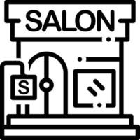 lijn pictogram voor schoonheidssalon vector