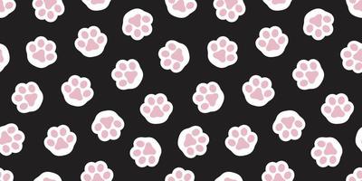 hond poot naadloos patroon vector kat poot voet afdrukken geïsoleerd behang achtergrond roze