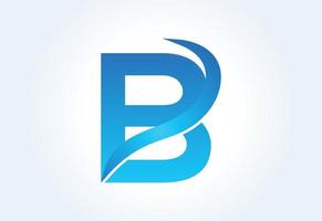 helling b brief logo ontwerp met zucht, vector illustratie