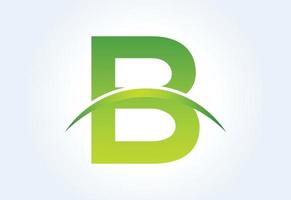 helling b brief logo ontwerp met zucht, vector illustratie