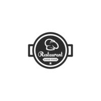 restaurantetiketten, emblemen, logo. vector logo sjabloon