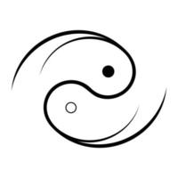 yin yang symbool vector icoon ontwerp. vlak icoon.