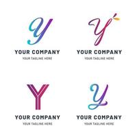 verzameling van y-logo sjablonen vector