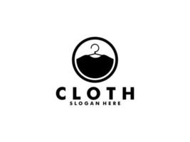 kleding op te slaan logo ontwerp inspiratie. kleding winkel logo, kleren logo vector illustratie