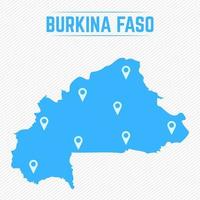 Burkina Faso eenvoudige kaart met kaartpictogrammen vector