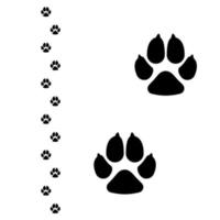 honden poot. hond voetafdruk vlak icoon. vector illustratie geïsoleerd Aan wit achtergrond
