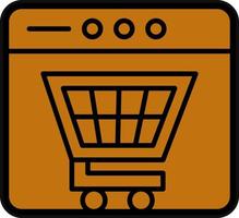 online boodschappen doen vector icoon ontwerp