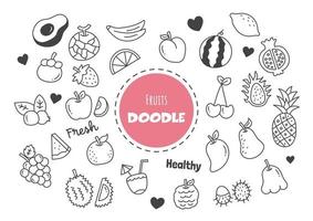 fruit kawaii doodle vector