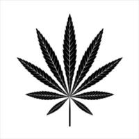 eenvoudige vector cannabis blad silhouet