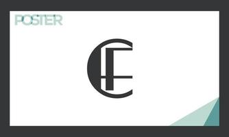 alfabet letters initialen monogram logo cf, fc, c en f vector