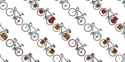 fiets naadloos patroon vector wielersport geïsoleerd wijnoogst behang achtergrond illustratie