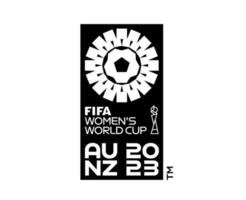 fifa vrouwen wereld kop australie nieuw Zeeland 2023 officieel logo zwart mondiaal kampioen symbool ontwerp vector abstract illustratie