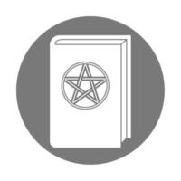 eenvoudige illustratie van boek met pentagram concept voor Halloween-dag
