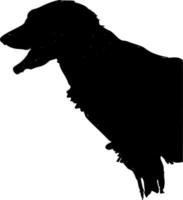 vector silhouet van hond Aan wit achtergrond