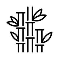 bamboe boom schets icoon vector illustratie