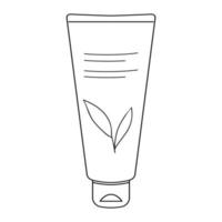 buis met gezicht room icoon gemakkelijk lijn. biologisch cosmetica, gezicht zorg infographics en ingrediënten vector