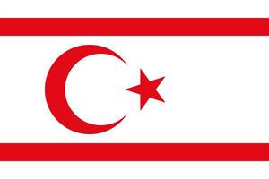 Turks republiek van noordelijk Cyprus vlag gemakkelijk illustratie voor onafhankelijkheid dag of verkiezing vector