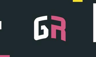 alfabet letters initialen monogram logo gr, rg, g en r vector