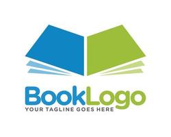 boek logo ontwerp vector illustratie