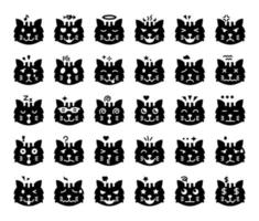 kat emoji glyph vector iconen