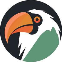 toekan vogel vector logo. perfect logo voor dier centrum, dierkundige.