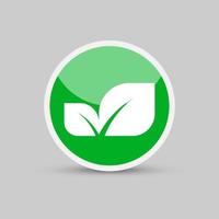 ecologie logo's van groen blad natuur element pictogram op witte achtergrond. vector illustrator
