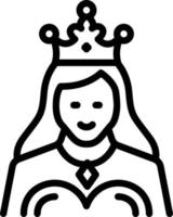 lijnpictogram voor koningin vector