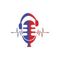 podcast logo icoon ontwerp. geluid opname logo concept. premie kwaliteit vector