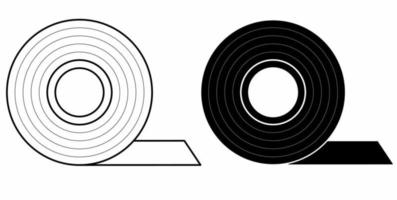 schets silhouet lijm plakband icoon reeks geïsoleerd Aan wit achtergrond vector