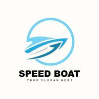 snelheid boot logo, snel lading schip vector, zeilboot, ontwerp voor schip fabricage bedrijf, waterweg Verzenden, marinier voertuigen, vervoer vector